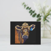 Kuh Art - Glück Nummer sieben Postkarte (Stehend Vorderseite)