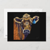 Kuh Art - Glück Nummer sieben Postkarte (Vorne/Hinten)