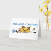 Kuh auf Calffeine Karte (Gelbe Blume)