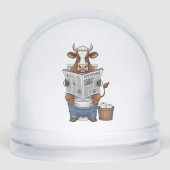 Kuh auf Toilette PNG, Landwirtschafts- und Nutztie Schneekugeln (Vorderseite)