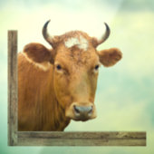 Kuh aus oder in das Fenster schauend Fensteraufkleber (Blatt 3)