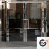 Kuh aus oder in das Fenster schauend Fensteraufkleber (Büro Tür)