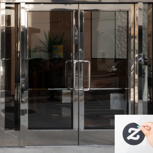 Kuh aus oder in das Fenster schauend Fensteraufkleber (Büro Tür)