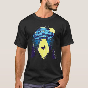 Kuh Außerirdische Entführung UFO Gläubiger T-Shirt