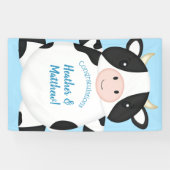 Kuh Baby Dusche Blue Banner (Horizontal)