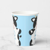 Kuh Baby Dusche Blue Pappbecher (Rechts)