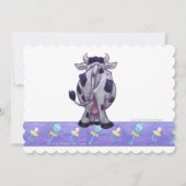 Kuh Baby Dusche einladen Einladung (Rückseite)