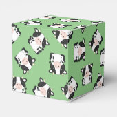 Kuh Baby Dusche Grün Geschenkschachtel (Rückseite)