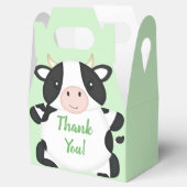 Kuh Baby Dusche Grün Geschenkschachtel (Geöffnet)