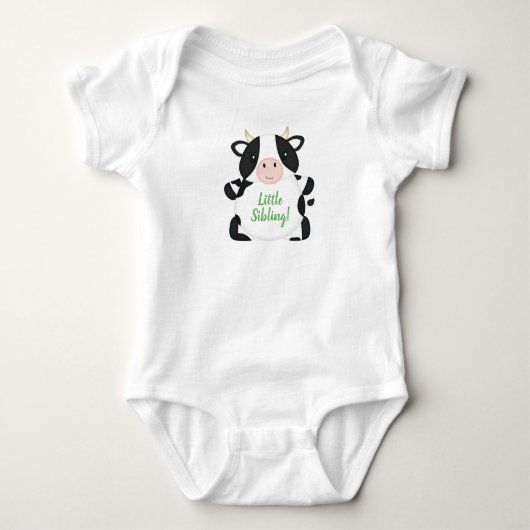 Kuh Baby Dusche Grün Strampler (Vorderseite)