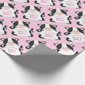 Kuh Baby Dusche Rosa Geschenkpapier (Ecke)