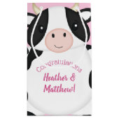 Kuh Baby Dusche Rosa Kleine Geschenktüte (Rückseite)
