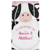 Kuh Baby Dusche Rosa Kleine Geschenktüte (Vorderseite)