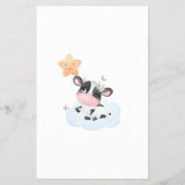 Kuh Baby Dusche Schöne Dream Bingo Spielkarte Flyer (Hinten)