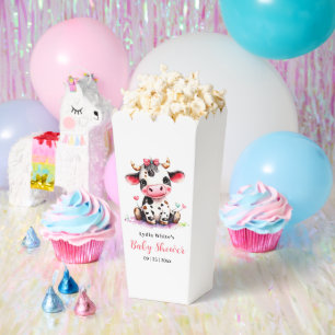 Kuh-Baby-Party Minimalistisch Rosa Mädchen-Baby-Pa Geschenkschachtel