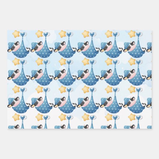 Kuh Baby Wrapping Paper Flat Sheet Set 3 Geschenkpapier Set (Vorderseite 3)