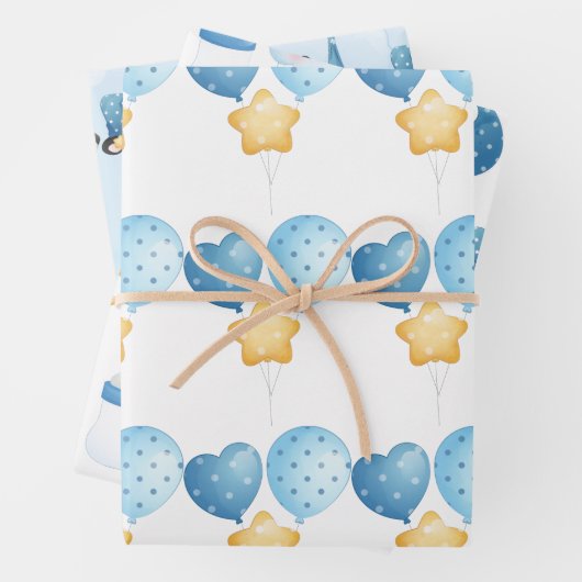 Kuh Baby Wrapping Paper Flat Sheet Set 3 Geschenkpapier Set (Beispiel)