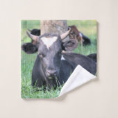 Kuh Badhandtuch Set (Waschlappen)