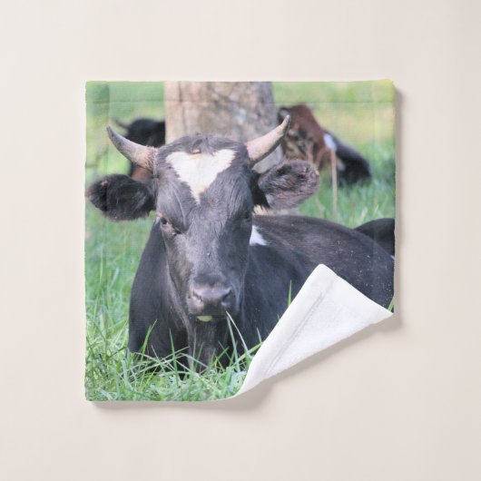 Kuh Badhandtuch Set (Waschlappen)