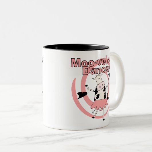 Kuh Ballerina Tshirts und Geschenke Zweifarbige Tasse (VorderseiteRechts)