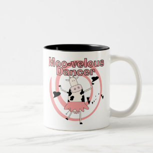 Kuh Ballerina Tshirts und Geschenke Zweifarbige Tasse
