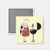 Kuh Barbeque Tshirts und Geschenke Magnet (Vorderseite/Rückseite)