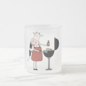 Kuh Barbeque Tshirts und Geschenke Mattglastasse (Mittel)