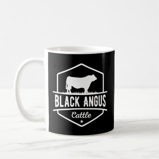 Kuh Bauer Black Angus Rind Kaffeetasse (Links)