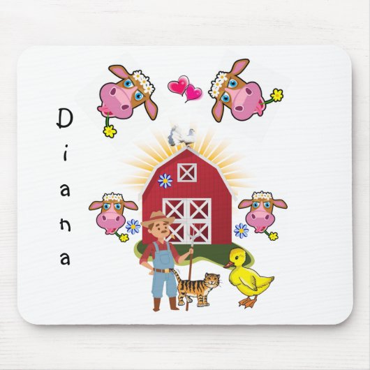 Kuh Bauer Gelbe Enten Maus Pad! Mousepad (Vorne)