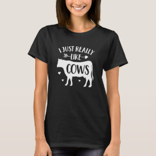 Kuh  Bauer Ich mag Kühe einfach so gerne Kuh T-Shirt