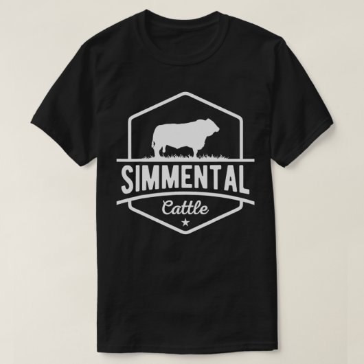 Kuh Bauer Simmental Cattle TShirt (Design vorne)