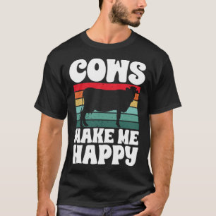 Kuh Bauernhof Tiere Kühe machen mich glücklich T-Shirt