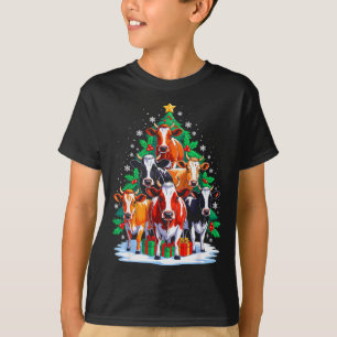 Kuh Baum Weihnachten Kuh Liebhaber Xmas Team Männe T-Shirt