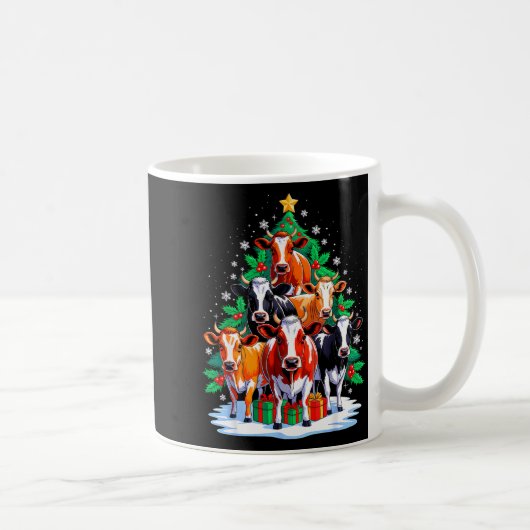 Kuh Baum Weihnachten Kuhliebhaber Xmas Squad Männe Kaffeetasse (Rechts)