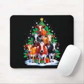 Kuh Baum Weihnachten Kuhliebhaber Xmas Squad Männe Mousepad (Mit Mouse)