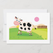 Kuh bei Feldeinladungen Einladung (Vorderseite)