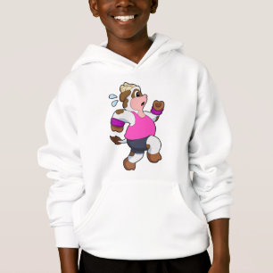 Kuh beim Laufen Hoodie