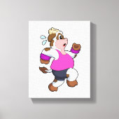 Kuh beim Laufen Leinwanddruck (Vorderseite)