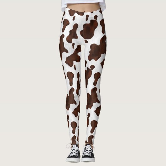 Kuh beschmutzt Rindleder-Tierland-Western-Cowgirl Leggings (Vorderseite)