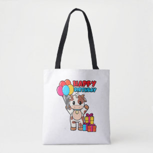 Kuh Birthday Balloon Thema Cattleman Bauer Niedlic Tasche
