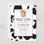 Kuh Birthday Einladung (Vorderseite)