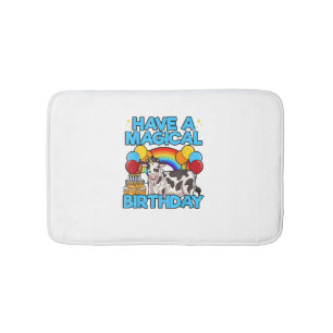 Kuh Birthday Magische Regenbogen Thema Party Cattl Badematte