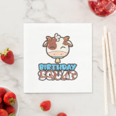 Kuh Birthday Squad Cattleman Bauer Tagesthema Par Serviette (Beispiel)