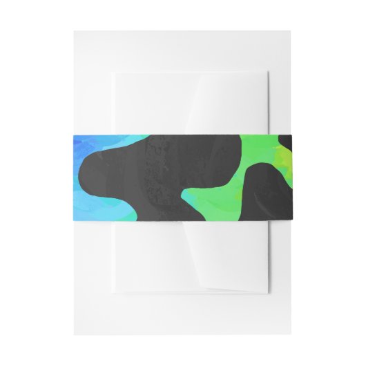 Kuh Black and Rainbow Stuff Einladungsbanderole (Vorderseite Beispiel)