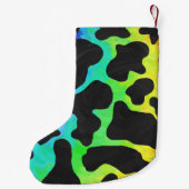 Kuh Black and Rainbow Stuff Kleiner Weihnachtsstrumpf (Rückseite)