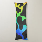 Kuh Black and Rainbow Stuff Seitenschläferkissen (Rückseite (Vertikal))