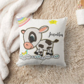 Kuh Bläschen Regenbogenwolken Kissen Kissen (Decke)