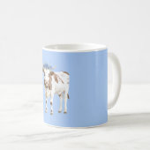 Kuh Blaue Blumen Kaffeetasse (VorderseiteRechts)