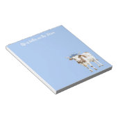 Kuh Blaue Blumen Notizblock (angewinkelt)