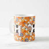 Kuh Blaue Sterne Chevron Tasse (Vorderseite Links)